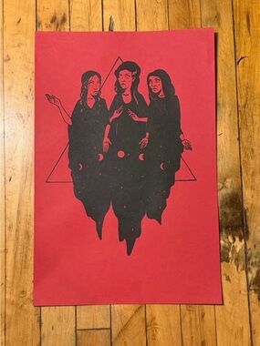 Olivia Frankenstein gothic witch print